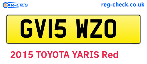 GV15WZO are the vehicle registration plates.