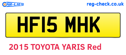 HF15MHK are the vehicle registration plates.