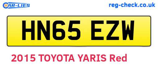 HN65EZW are the vehicle registration plates.