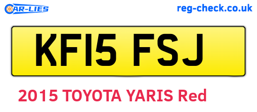 KF15FSJ are the vehicle registration plates.