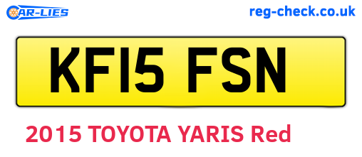 KF15FSN are the vehicle registration plates.