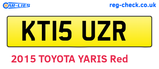 KT15UZR are the vehicle registration plates.