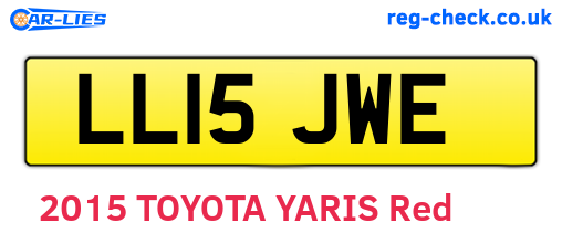 LL15JWE are the vehicle registration plates.
