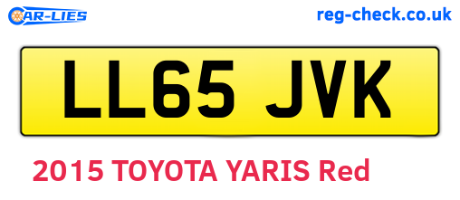 LL65JVK are the vehicle registration plates.