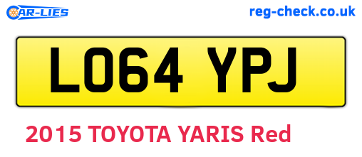 LO64YPJ are the vehicle registration plates.