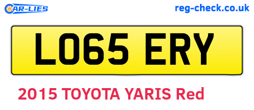 LO65ERY are the vehicle registration plates.