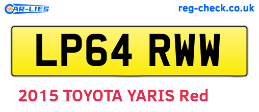 LP64RWW are the vehicle registration plates.