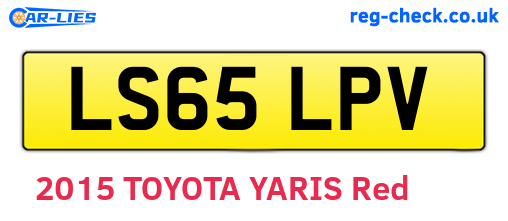 LS65LPV are the vehicle registration plates.