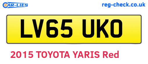 LV65UKO are the vehicle registration plates.
