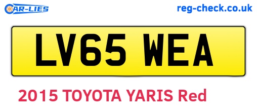 LV65WEA are the vehicle registration plates.