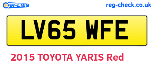 LV65WFE are the vehicle registration plates.