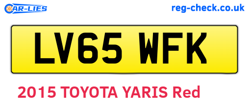 LV65WFK are the vehicle registration plates.