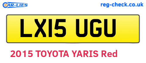 LX15UGU are the vehicle registration plates.