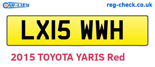 LX15WWH are the vehicle registration plates.