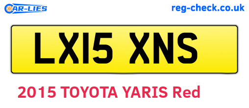 LX15XNS are the vehicle registration plates.