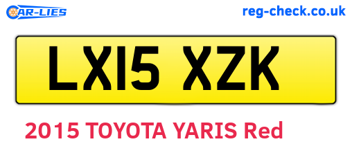 LX15XZK are the vehicle registration plates.