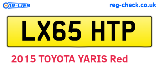 LX65HTP are the vehicle registration plates.