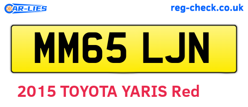 MM65LJN are the vehicle registration plates.