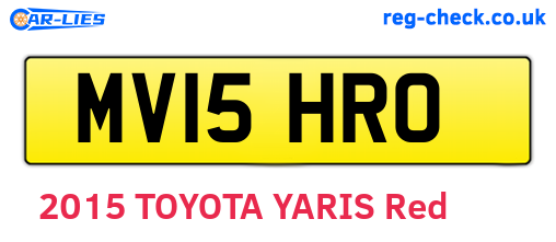 MV15HRO are the vehicle registration plates.