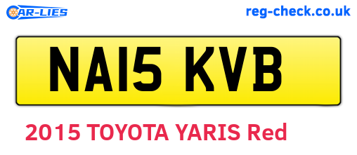 NA15KVB are the vehicle registration plates.