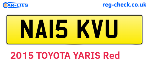 NA15KVU are the vehicle registration plates.