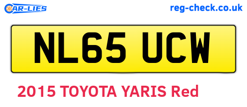 NL65UCW are the vehicle registration plates.