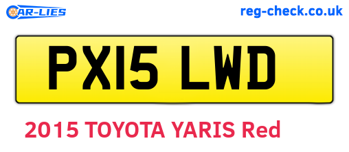 PX15LWD are the vehicle registration plates.