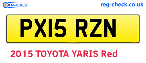 PX15RZN are the vehicle registration plates.