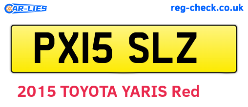 PX15SLZ are the vehicle registration plates.
