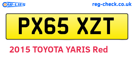 PX65XZT are the vehicle registration plates.