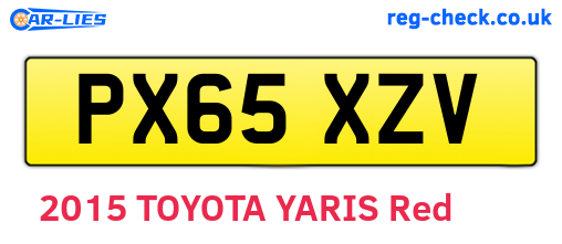 PX65XZV are the vehicle registration plates.