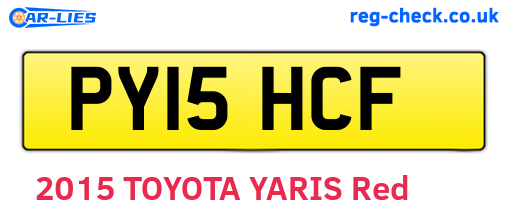 PY15HCF are the vehicle registration plates.