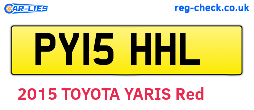 PY15HHL are the vehicle registration plates.