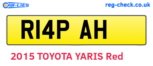 R14PAH are the vehicle registration plates.