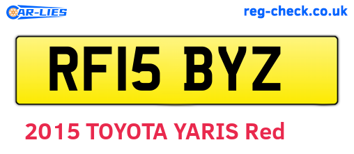RF15BYZ are the vehicle registration plates.