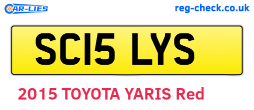 SC15LYS are the vehicle registration plates.