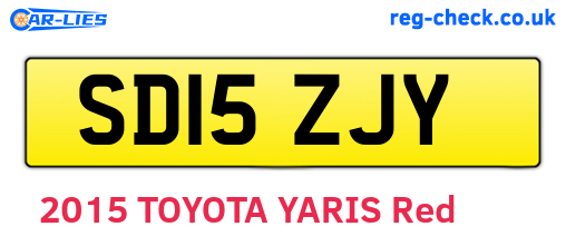 SD15ZJY are the vehicle registration plates.