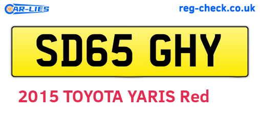 SD65GHY are the vehicle registration plates.
