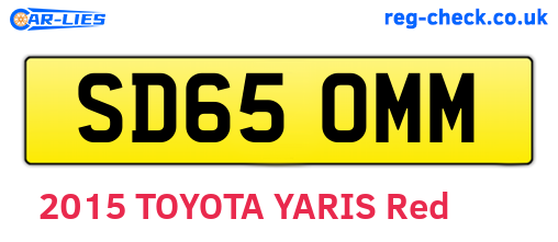 SD65OMM are the vehicle registration plates.