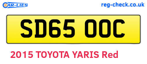 SD65OOC are the vehicle registration plates.
