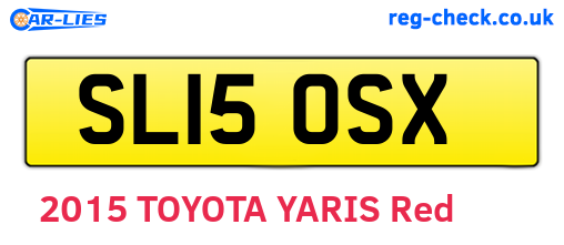 SL15OSX are the vehicle registration plates.