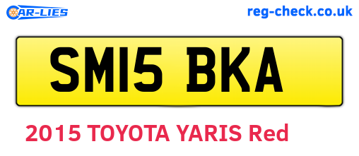 SM15BKA are the vehicle registration plates.