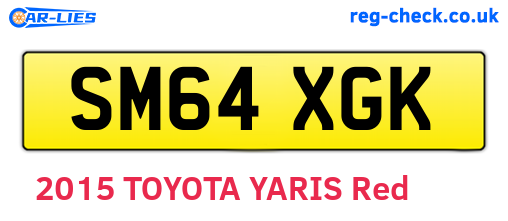 SM64XGK are the vehicle registration plates.