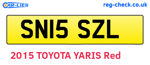 SN15SZL are the vehicle registration plates.