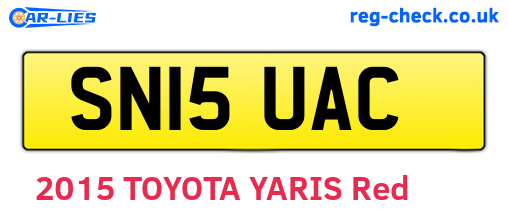 SN15UAC are the vehicle registration plates.
