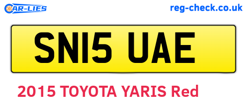 SN15UAE are the vehicle registration plates.