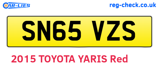 SN65VZS are the vehicle registration plates.