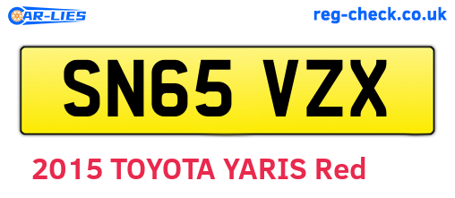 SN65VZX are the vehicle registration plates.