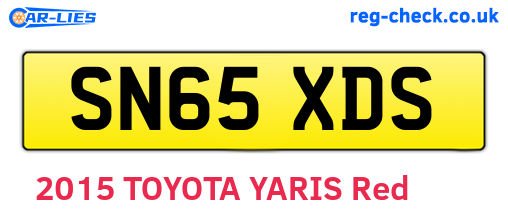 SN65XDS are the vehicle registration plates.