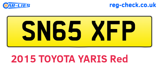 SN65XFP are the vehicle registration plates.